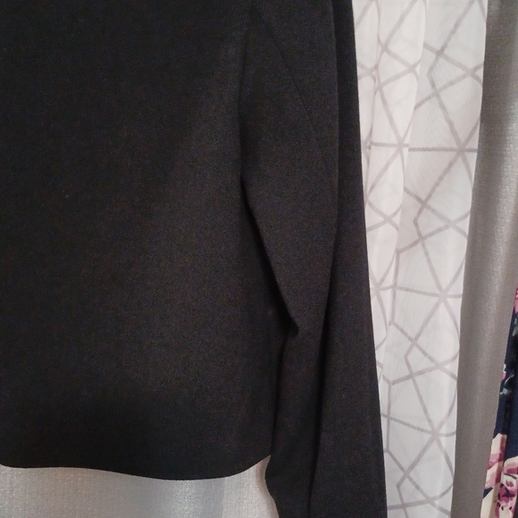 and eawy women's jacket black and gold buttons floral embroidery sz 6 and pocket - Picture 4 of 12